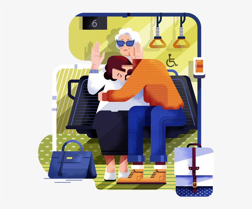 Previous Story Next Story - La Vieille Dame Dans Autobus, transparent png download