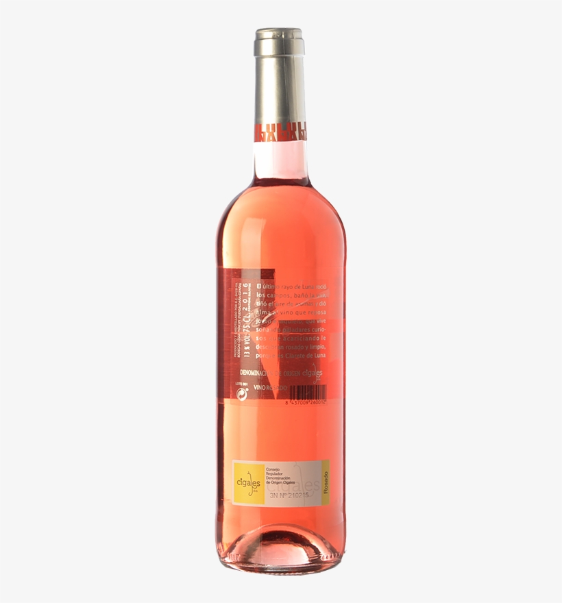 Clarete De Luna Rosado - Glass Bottle, transparent png download