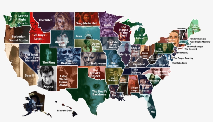 Daniel King - Favorite Horror Movie By State, transparent png download