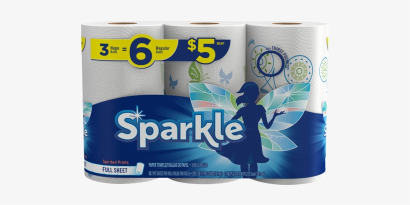 Spirited Prints Paper Towels Huge Roll - Sparkle Paper Towels 6 Giant Rolls, transparent png download