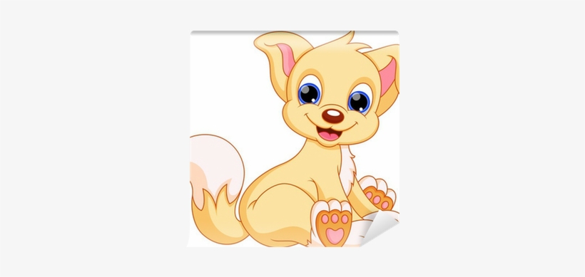 Illustration Of Cute Puppy Cartoon Wall Mural • Pixers® - Puppy Cute Dogs Cartoon, transparent png download