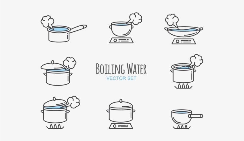Boiling Water Icons Vector - Icon, transparent png download