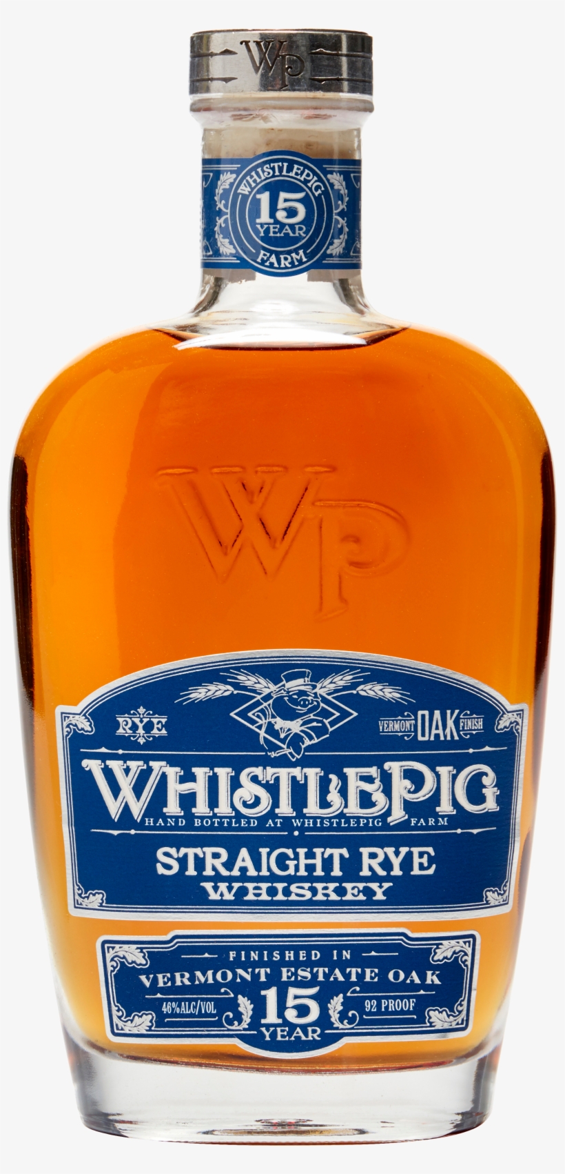 15yr Btl Shot Transparent [image] - Whistlepig Vermont Oak Straight Rye Whisky - 750 Ml, transparent png download