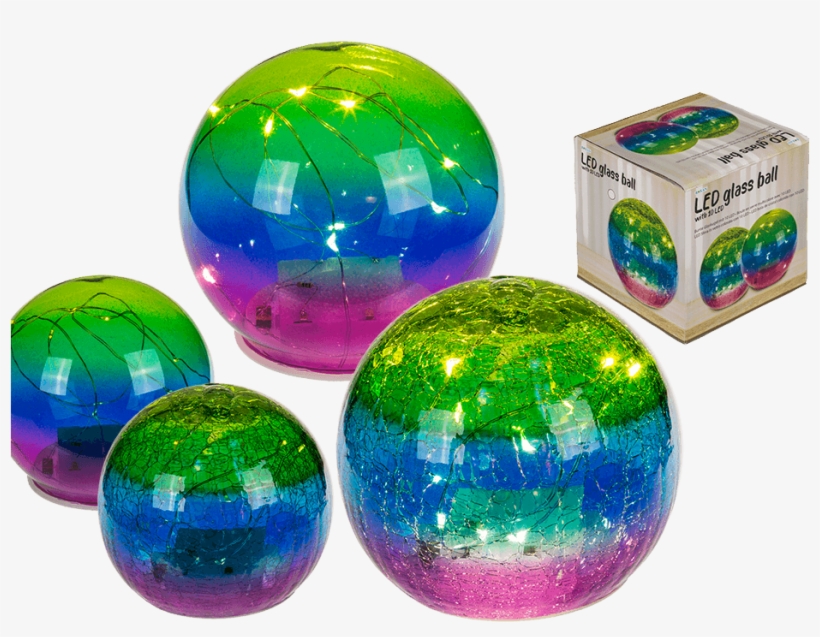 Bola De Cristal Colorida Con 10 Led - Crystal Ball, transparent png download