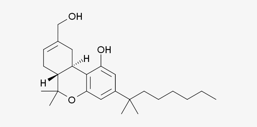 The Chemical Structure Of Hu-210 - Delta 8 Tetrahydrocannabinolic Acid, transparent png download