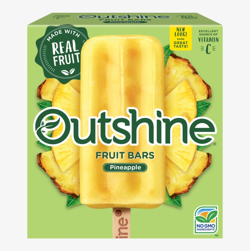 Outshine Pineapple Fruit Bars - Outshine Pineapple Popsicles, transparent png download