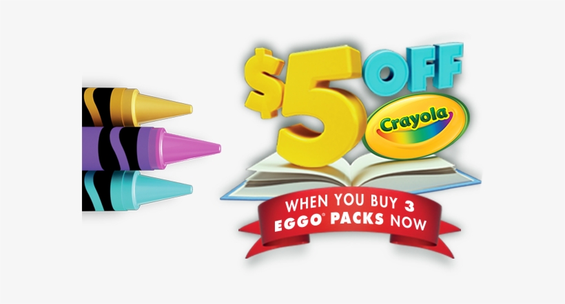 $5 Off Crayola When You Buy 3 Eggo® Packs Now - Top, transparent png download