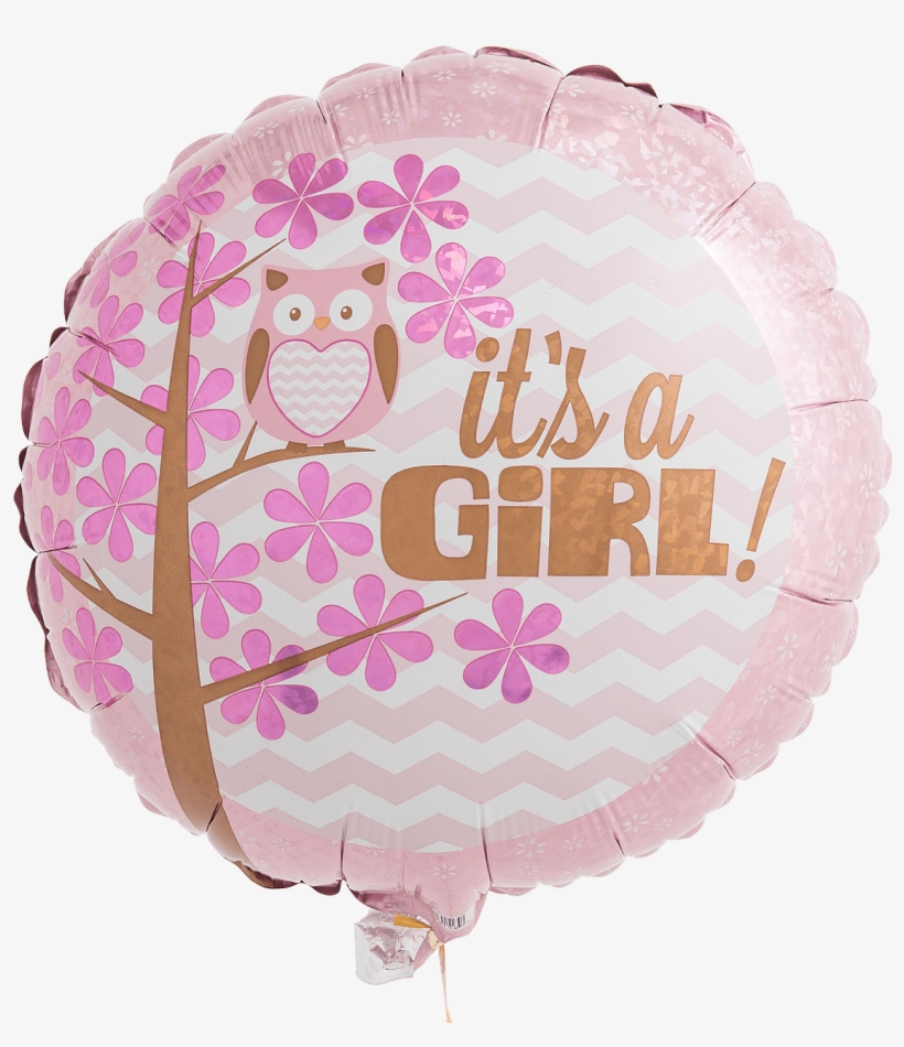 It's A Girl -baby Owl - Baby Shower It's A Girl Baby Owl Mylar Balloon, transparent png download