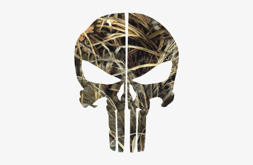 Max Camo Punisher Skull Rear Helmet Reflective Helmet - Black Woods Camo Punisher Skull Rear Helmet Reflective, transparent png download
