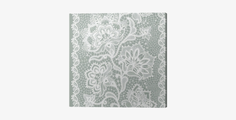 Abstract Lace Ribbon Seamless Pattern With Elements - Ornate Abstract Embroidered Lace Fabric By The Yard, transparent png download