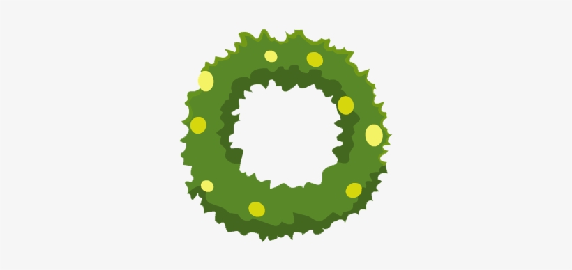 Lime Green Wreath - Christmas Wreath Vector Png, transparent png download