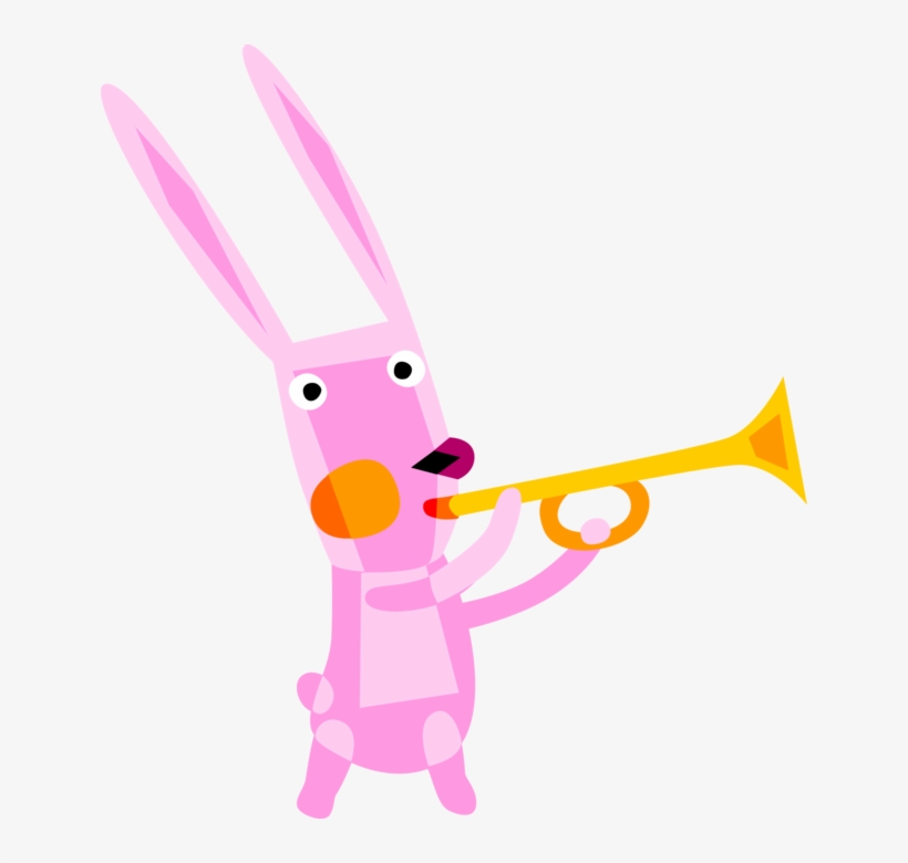 Vector Illustration Of Pascha Easter Bunny Rabbit Folkloric - Cartoon, transparent png download