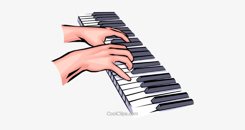 Mãos A Tocar Piano Livre De Direitos Vetores Clip Art - Hands Playing Piano Clipart, transparent png download