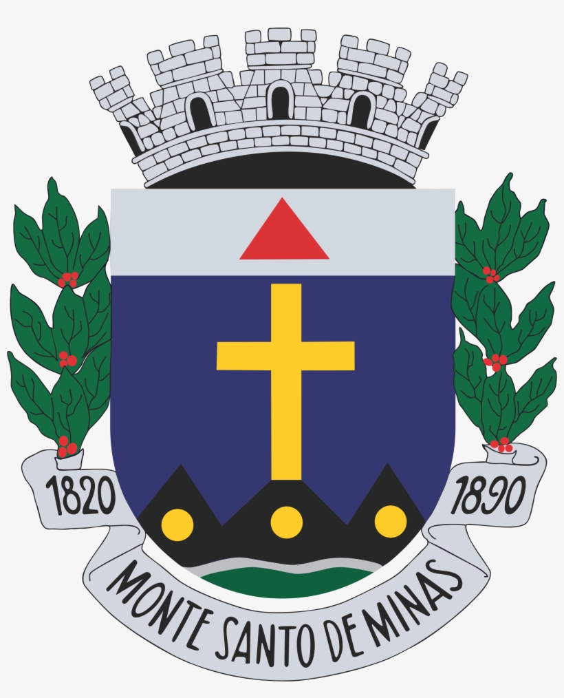 Brasão Certo - Bandeira Monte Santo De Minas, transparent png download