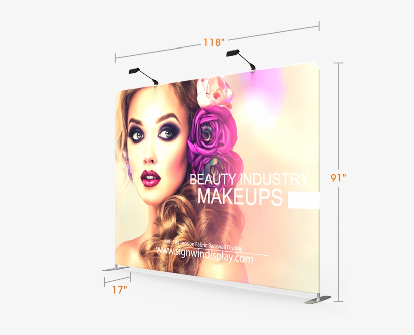 10ft Flat & Durable Tension Fabric Backwall Display - 10ft Flat & Durable Tension Fabric Backwall Display, transparent png download