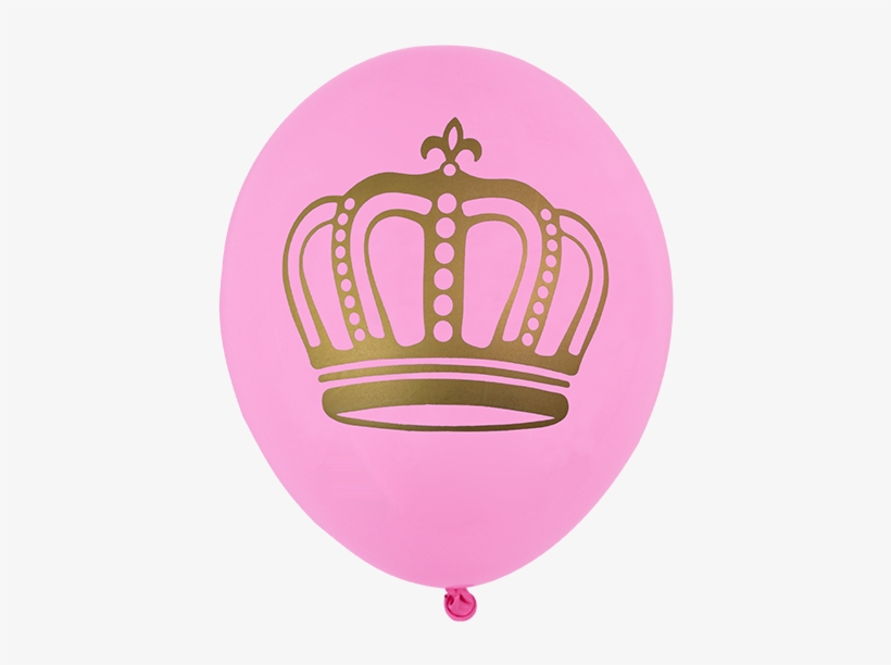 Balão Coroa Real Rosa - Coroa Dourada Com Fundo Rosa, transparent png download