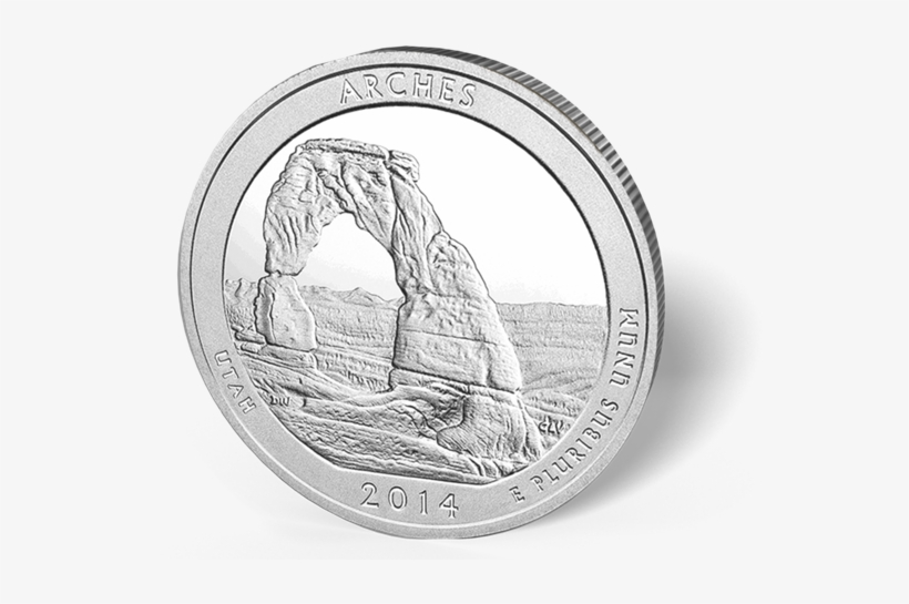 Picture Of 5 Oz Silver America The Beautiful - America The Beautiful Silver 5 Oz Arches, transparent png download