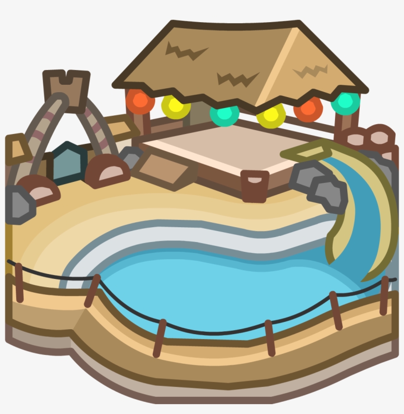 Igloo Buildings Icons 63 - Iglu Club Penguin Luau, transparent png download