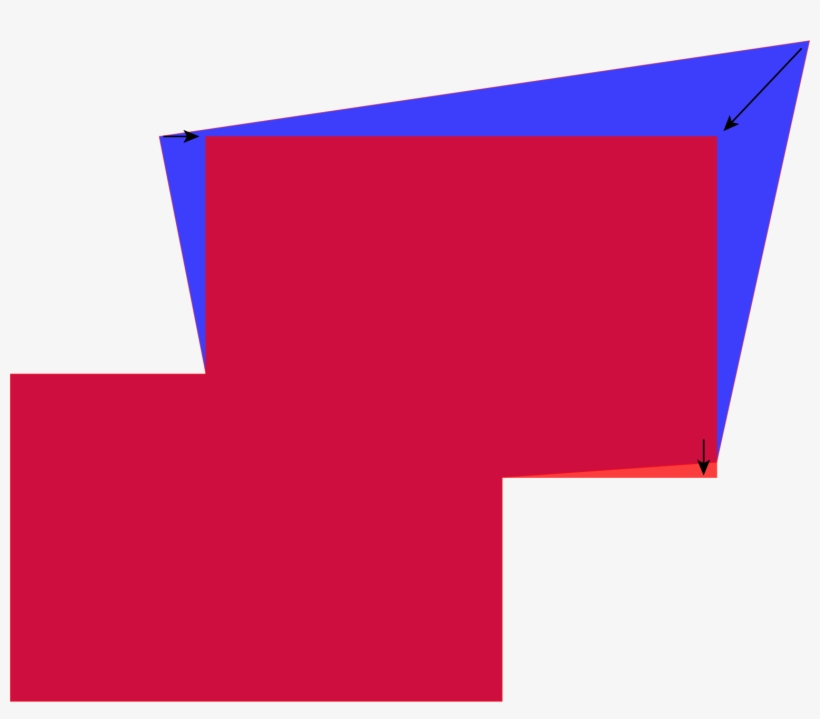 Warp/transform/distort The Blue Area Into Red Area, transparent png download