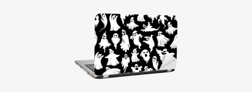 Halloween Spooky Ghost Vector Seamless Pattern Laptop - Spooky Ghost, transparent png download