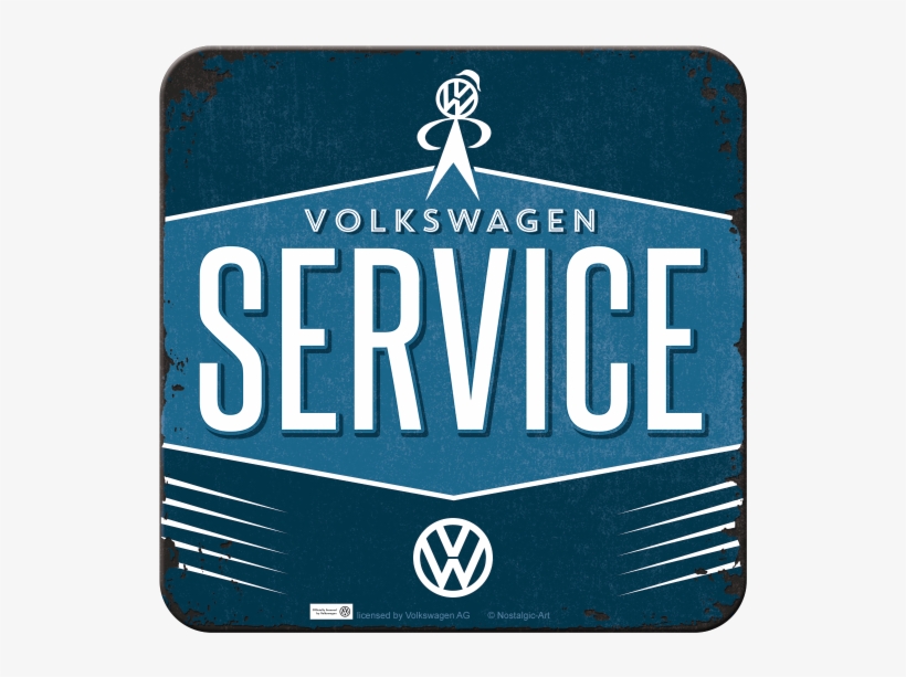 Nostalgic Art Metal Coaster Volkswagen Service Retro - Volkswagen Service Clock, transparent png download