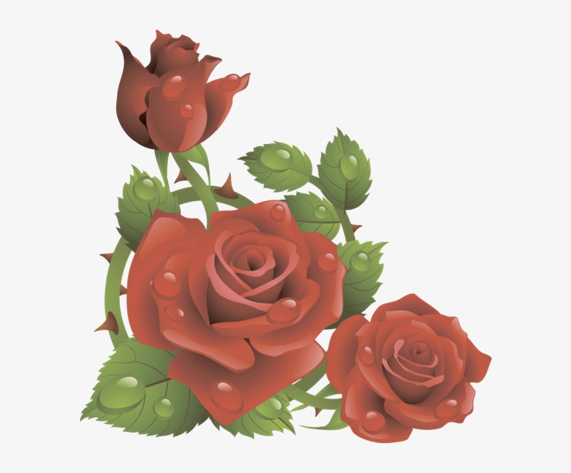 Цветы, Красная Роза, Зеленый Лист - Rose Flowers Wallpaper 3d, transparent png download