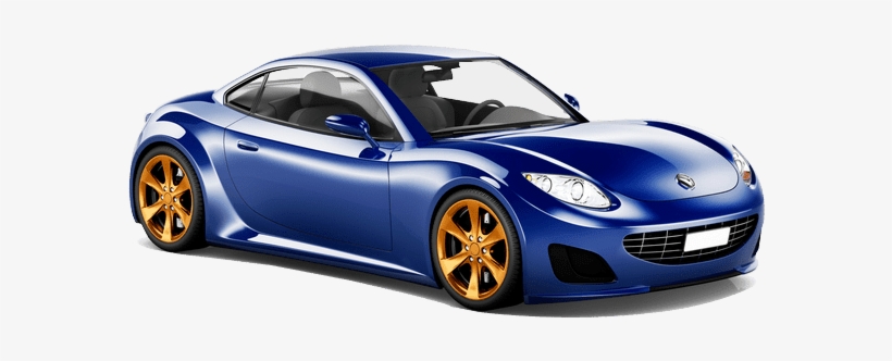 Car Blue Car With Orange Rim In Billings, Mt - Carros Com Fundo Branco, transparent png download