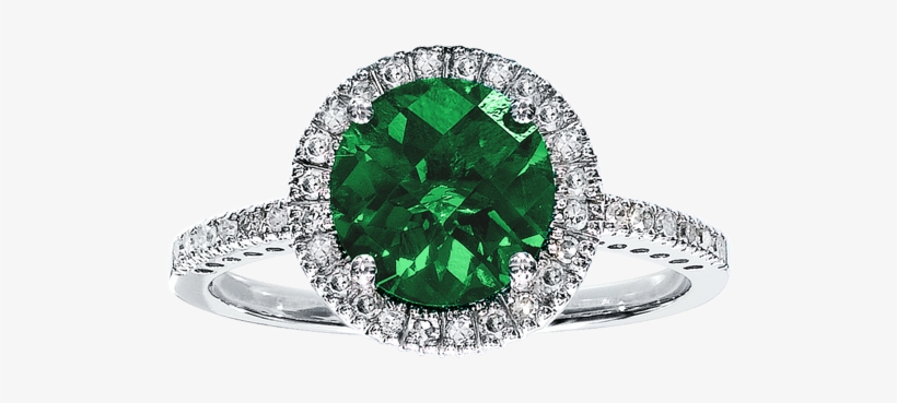 Color Diamonds Or Gemstones Are At The Fashion Forefront - Emerald Ring 1/5 Ct Tw Diamonds 10k White Gold, transparent png download