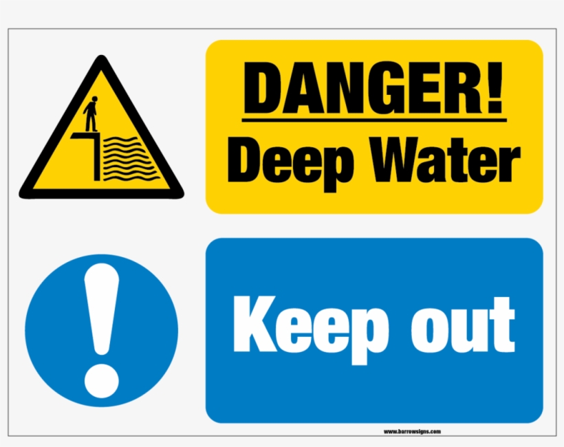 Danger Deep Water Keep Out, transparent png download