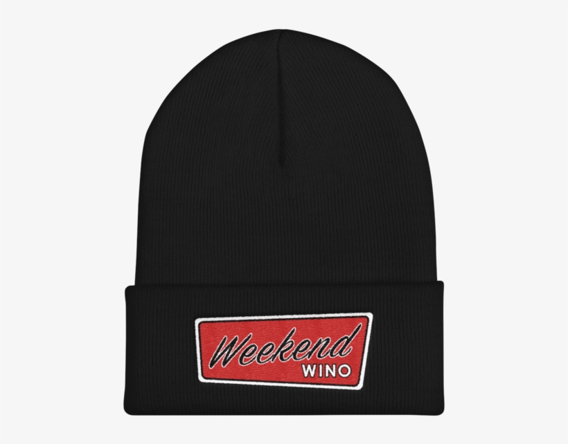 Weekend Wino Retro Logo Embroidered Cuffed Beanie - Gorro Obey Negro, transparent png download