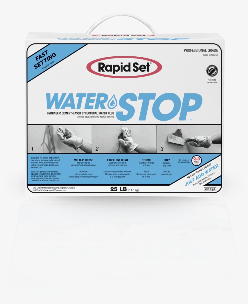 Water Stop Sets In Less Than 5 Minutes And Achieves - Rapid Set 25 Lbs. Water Stop 200250, transparent png download