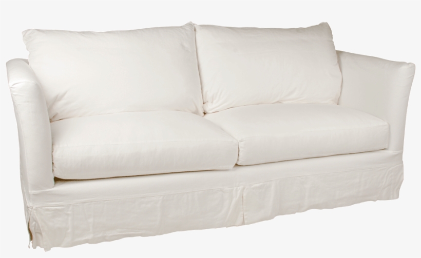 Vintage White Canvas Sofa - Studio Couch, transparent png download
