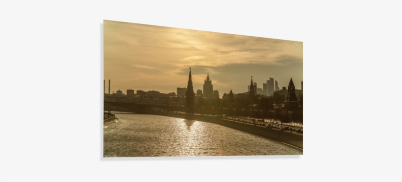 Spring Evening Moscow, The Kremlin Canvas Print - Russia, transparent png download
