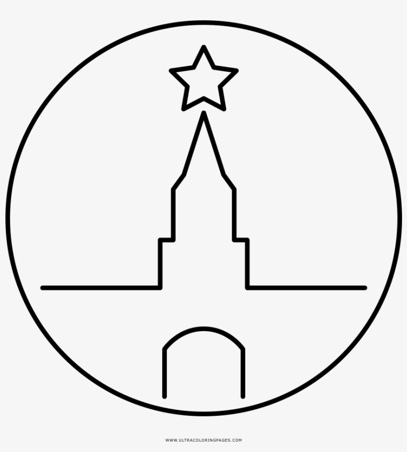 Kremlin Coloring Page - Moscow Kremlin, transparent png download