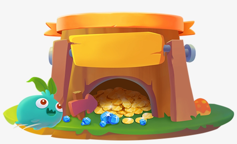 Hand Painted Cartoon Gold Coin Decoration Vector - Push & Pull Toy, transparent png download