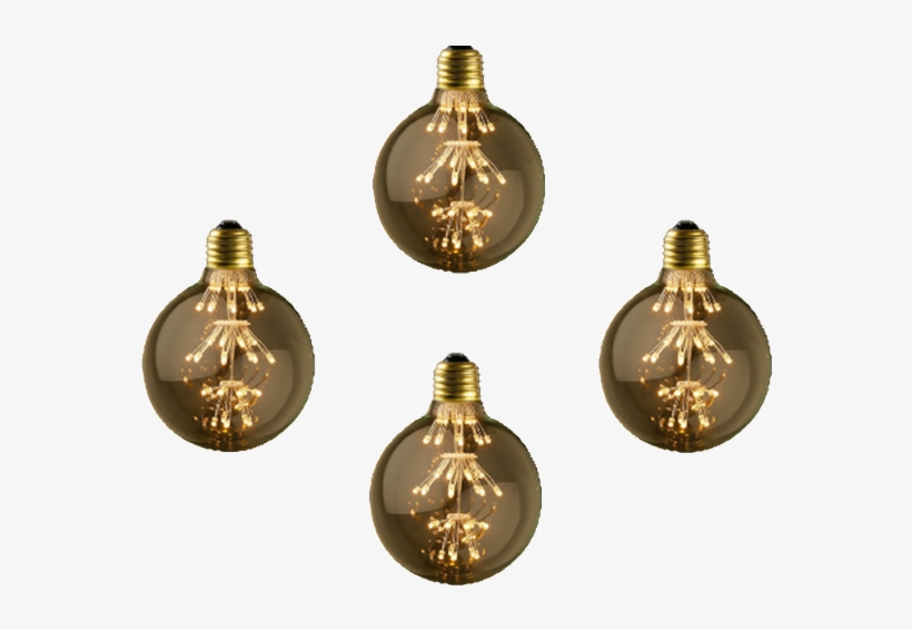 Paquete De 4 Focos Led - Maxima Vintage G95 Firework Rustik Led Ampul, transparent png download