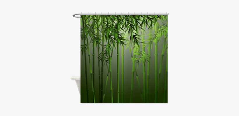Tranquil Scene Of Cool, Shady Bamboo Forest With Stalks - Bamboo Forest Shower Curtain, transparent png download