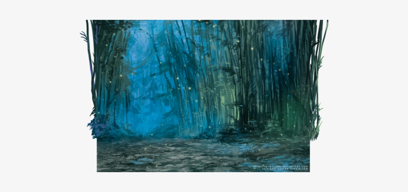 A Thick Forest Of Bamboo, Which Grows As Tall As Trees - Acrylic Paint, transparent png download