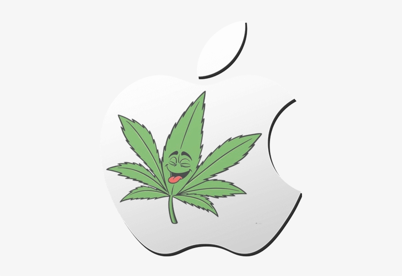 Apple Logo With Weed, transparent png download