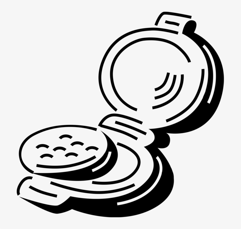 Vector Illustration Of Beauty And Cosmetics Compact, transparent png download