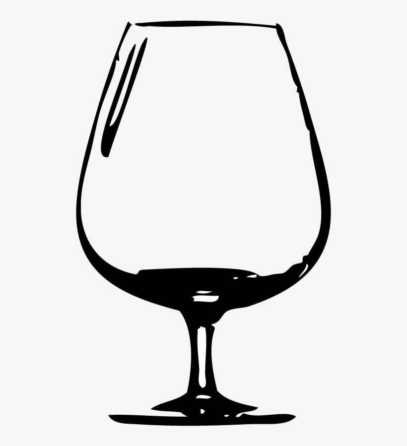 Snifter - Black And White Tulip Glass, transparent png download