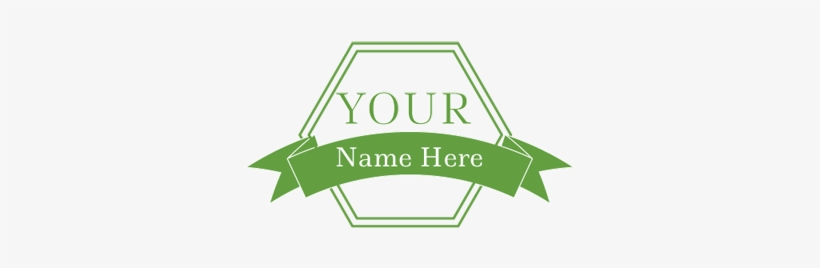 Hexagon Banner Logo - Design, transparent png download