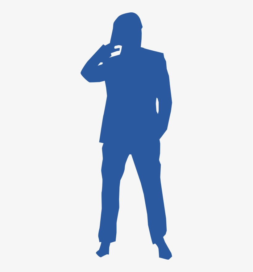 La Silueta De Un Hombre De Pensamiento - Man Silhouette Png Blue, transparent png download