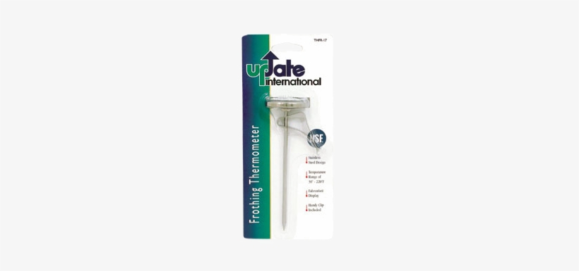 Crown Brands, Llc Thfr-17l Thermometer, Hot Beverage - Update International Thfr-17l 8-1/4" Frothing Thermometer, transparent png download