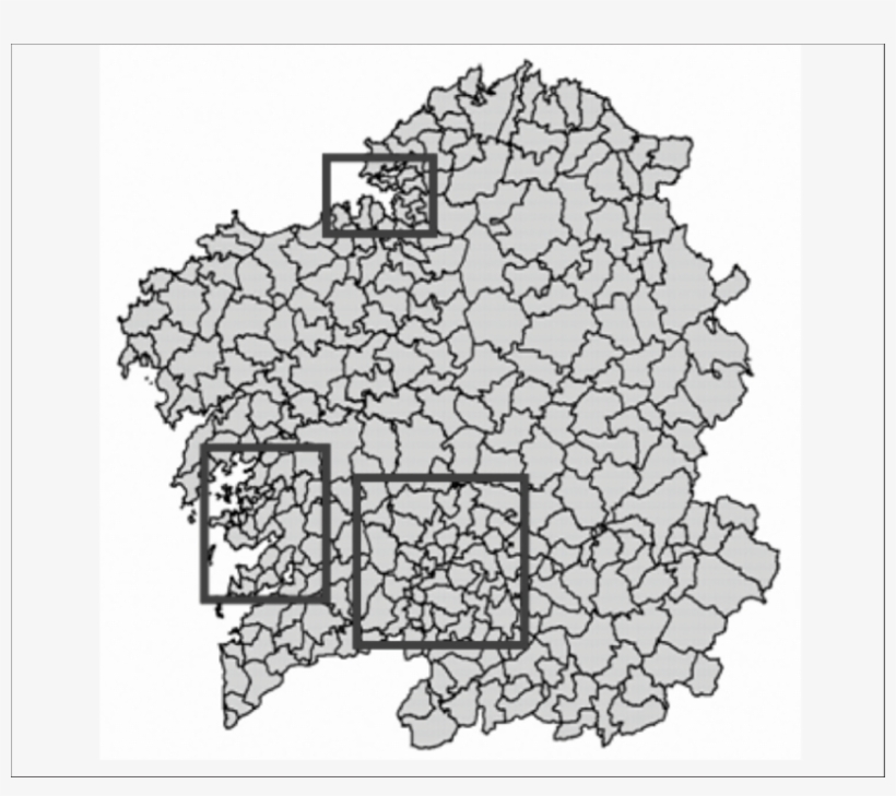 De Fondo Vemos La Divisin De Galicia En Concellos O - Mapa, transparent png download