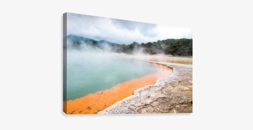Rotorua Hot Pool With Steam New Zealand Canvas Print - Hot Spring, transparent png download