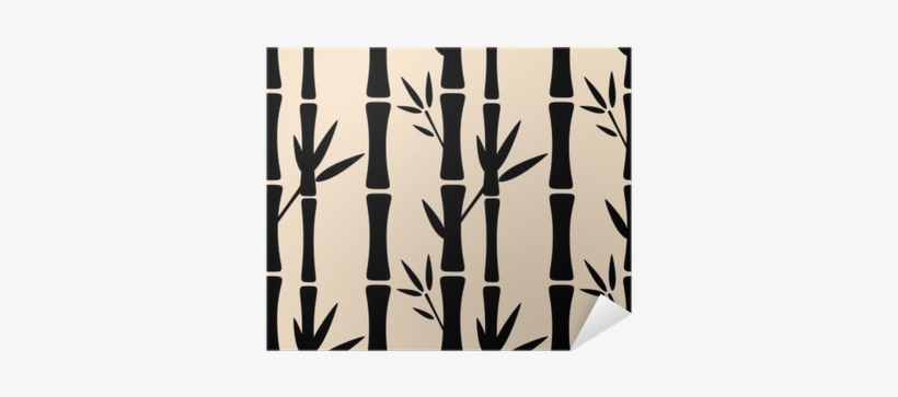 Seamless Pattern With Black Silhouettes Bamboo Trees - Bamboo, transparent png download