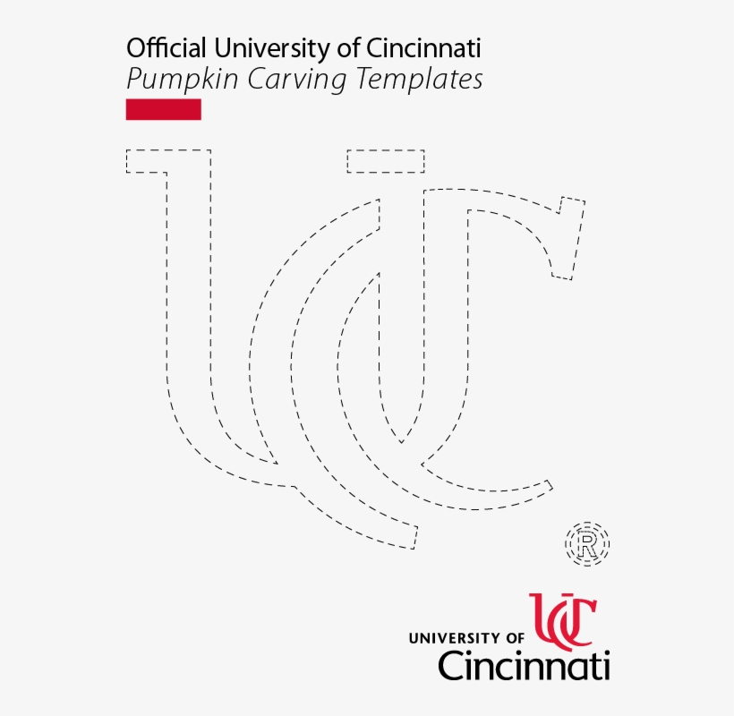 Pumpkin Carving Template - University Of Cincinnati Seal, transparent png download