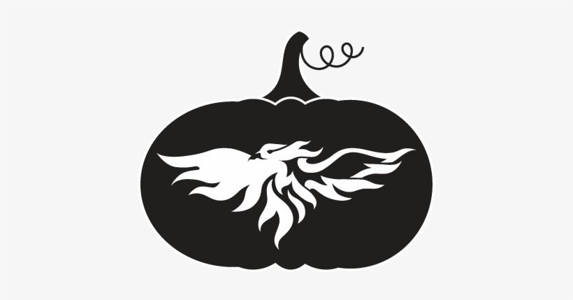 Athletics Phoenix Pumpkin Carving Pattern - Phoenix, transparent png download