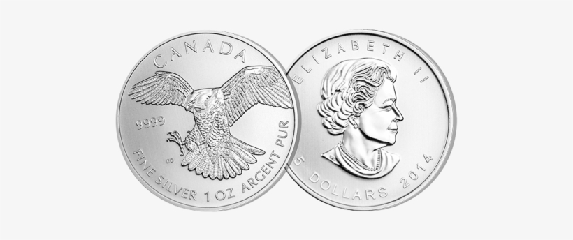 2014 Canadian Silver Peregrine Falcon - American Platinum Eagle, transparent png download